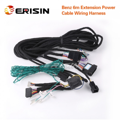 Erisin 6 Meters Extension Power Cable Wiring Harness for Benz for ES6997S ES5997S