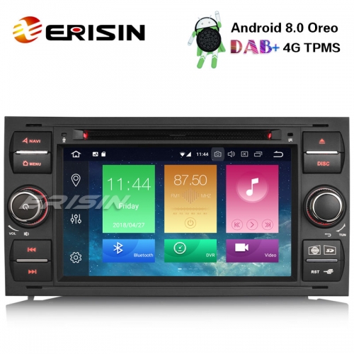 Erisin ES7431FB 7" DAB+Android 8.0 Car Stereo GPS DVD Ford C/S-Max Galaxy Kuga Focus Fiesta Transit